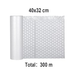 Plástico 300m - 40x32 cm - Ar Colmeia Bolha Bobina Rolo Encher Almofada - P - VIPMIX