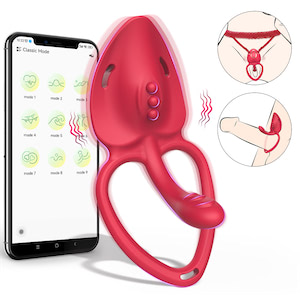 Cinta Vibratória 2 em 1 - Com Estimulador Vaginal e com Controle Remoto via APP - MANNUO