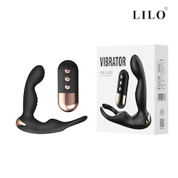 Massageador de próstata com 10 modos de pulsação e 10 modos de vibração ,e com controle wireless - LILO