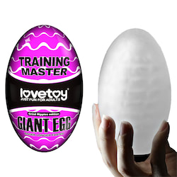 Masturbador BIG EGG masculino com formato de ovo gigante, com ondulações internas massageadores em alto relevo - LOVETOY