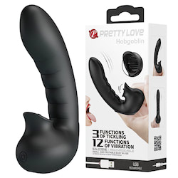 Dedeira recarregável com estimulador clitoriano com língua massageadoras estimulantes com 3 movimentos de vai e vem - PRETTY LOVE