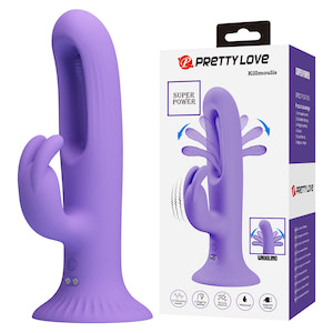 Vibrador Ponto G com ventosa com estimulador em formato de coelho - Killmoulis - PRETTY LOVE