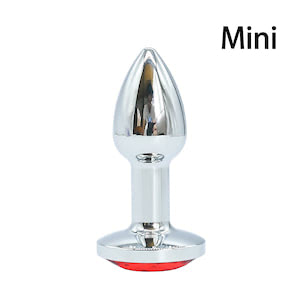 Plug anal de luxo em metal, com formato cônico, feito em alumínio fundido e polido a mão - tamanho Mini - VIPMIX