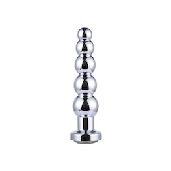 Plug anal feito de alumínio, com esferas de graduação que começam em 3 cm - VIPMIX