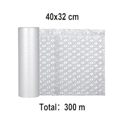Plástico 300m - 40x32 cm - Ar Colmeia Bolha Bobina Rolo Encher Almofada - M - VIPMIX