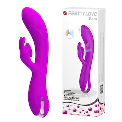 Vibrador com estimulador clitoriano sugador, possui 7 modos de vibração e 7 modos de sucção - PRETTY LOVE