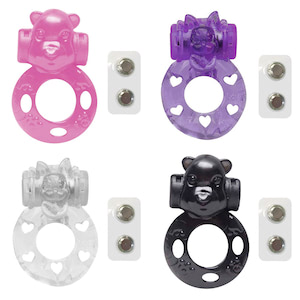 Anel peniano com estimulador clitorial em formato de bichinhos  - Vem com 2 pares de baterias - YOUVIBE