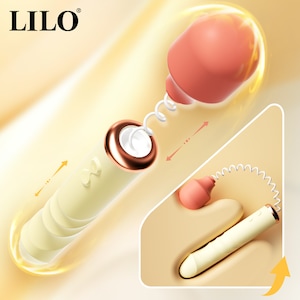 Vibrador Varinha Mágica Dupla com 10 Modos De Vibração,10 modos de vai e vem,função de aquecimento,e função “Botão Explosão” - LILO