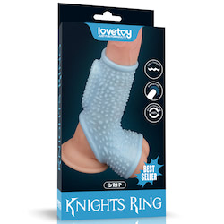 Meia Capa Peniana com Vibração  - Vibrating Drip Knights Ring with Scrotum Sleeve - LOVETOY