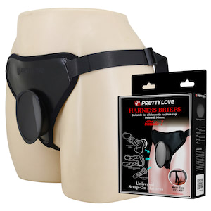 Cinta Peniana com Base para Utilizar Penetradores que Possuam Ventosa - (58-124,5 cm) - HARNESS BRIEFS - PRETTY LOVE