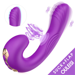 Estimulador clitoriano recarregável com penetrador ponto g - OLENA