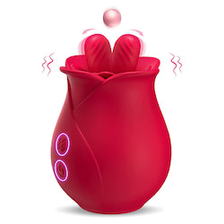 Estimulador Clitoriano em formato de rosa com 10 modos de vibração e 10 movimentos de vai e vem - YOUVIBE