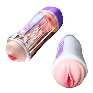 Masturbador Duplo Vagina e Boca Com 10 Modos de Vibração e Viva Voz Erótica - YOUVIBE