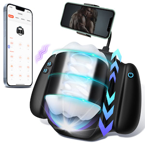 Masturbador Vai e Vem Recarregável com Suporte para Celular e Com Controle Remoto via APP - NV TOYS