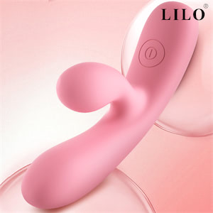 Mini Vibrador Recarregável com Estimulador Clitoriano com 10 Modos de Vibração  - Silicone Líquido - LILO
