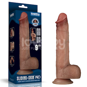 Pênis Realístico Dupla Densidade 23,7x4,3 cm - 9'' Sliding Skin Pro Dual Layer Silicone Dong - LOVETOY