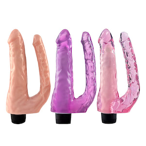 Pênis Duplo 21.5x4,5cm com Vibrador Multivelocidade - YOUVIBE