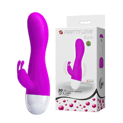 Vibrador recarregável ponto G com estimulador clitoriano, a prova d’agua, dispõe de 30 modos de vibração - PRETTY LOVE