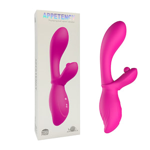 Vibrador Ponto G e Estimulador Clitoriano com 10 modos de vibração e 3 modos de “batidinhas”  - APHRODISIA