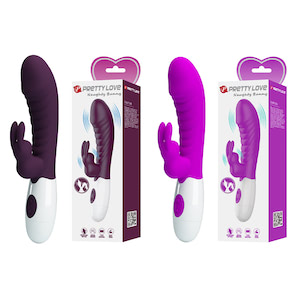 Vibrador Ponto G e Estimulador com 30 modos de vibração - Naughty Bunny - PRETTY LOVE