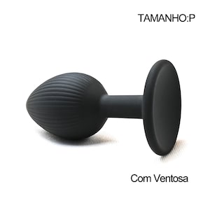 Plug Anal em Silicone com Ventosa - Tamanho P - VIPMIX