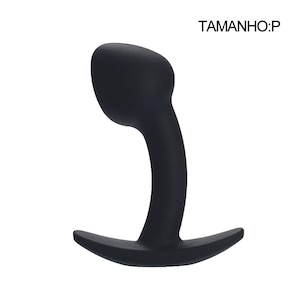 Plug Anal Curvado em Silicone - Tamanho P - VIPMIX