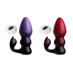 Plug Anal com Motor duplo com 7 Modos de Vibração e Controle Remoto - Cor Gradiente - VIPMIX