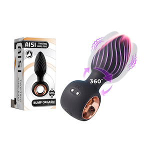 Plug Anal em Silicone com 9 Modos de Vibração e rotação,e Controle Remoto sem Fio - VIPMIX