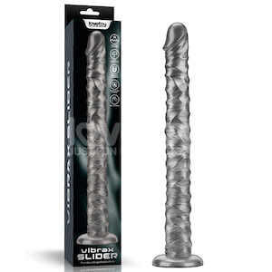 Vibrador flexível 40,8x4,4 cm com ventoza e 10 modos de vibração - 16