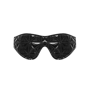 Venda para os olhos com acabamento brilhante e alto relevo, com forro interno e tiras ajustáveis - YOUVIBE