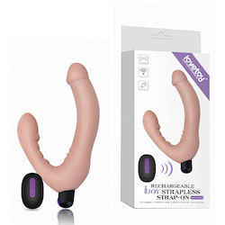 Penetrador wireless recarregável com plug vaginal, permite o uso sem cintas, estimula o ponto G e próstata, possui 10 modos de vibração - LOVETOY
